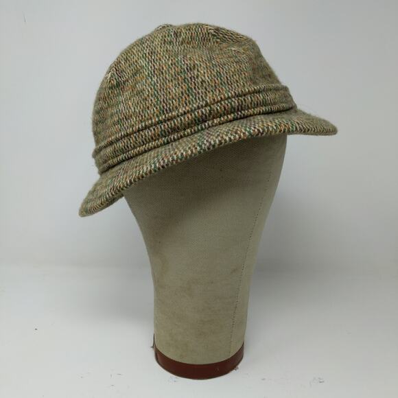 Vintage Kangol Safari Hat Green Tan Made in England Size M Logo - Picture 5 of 8